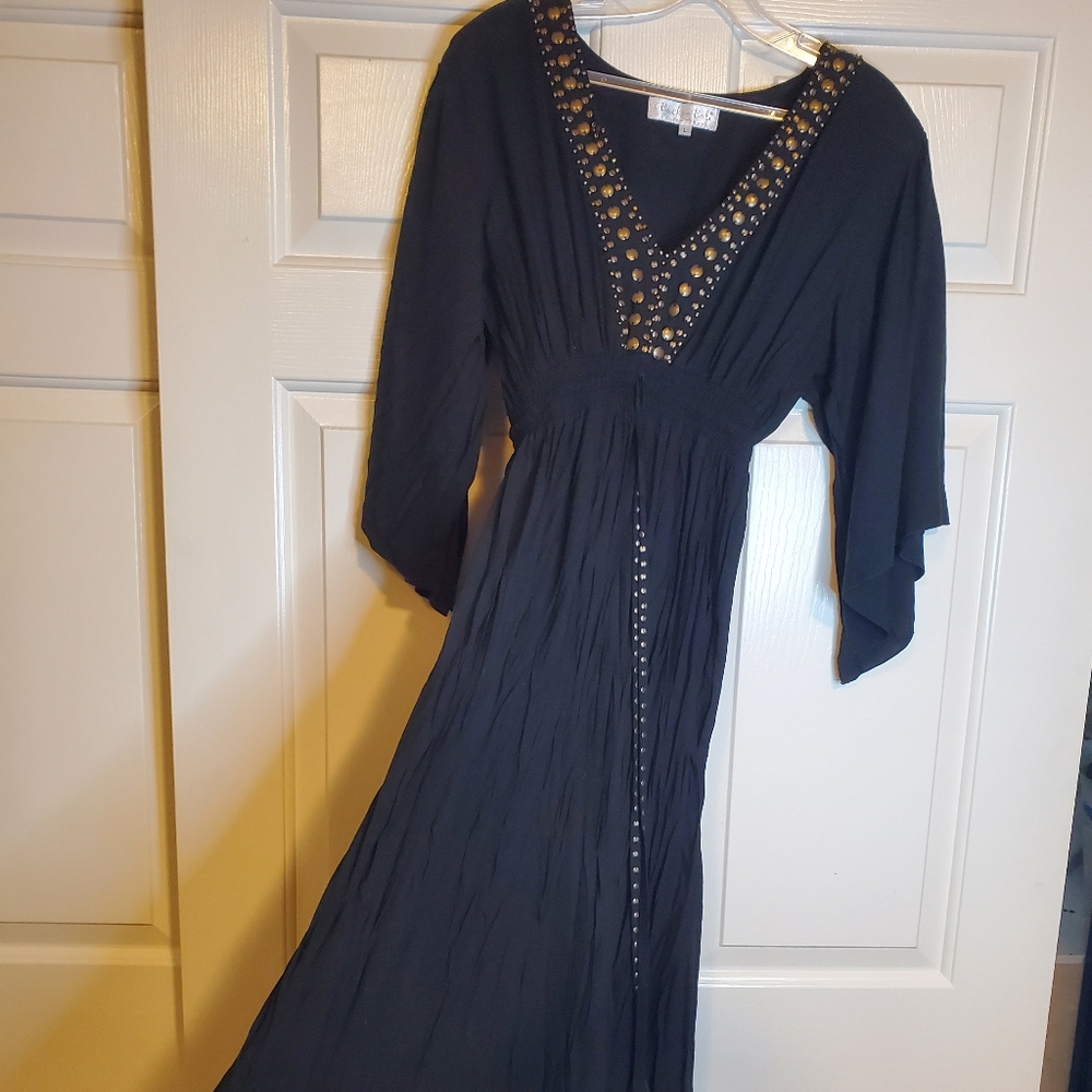 Womens boho black dress size large